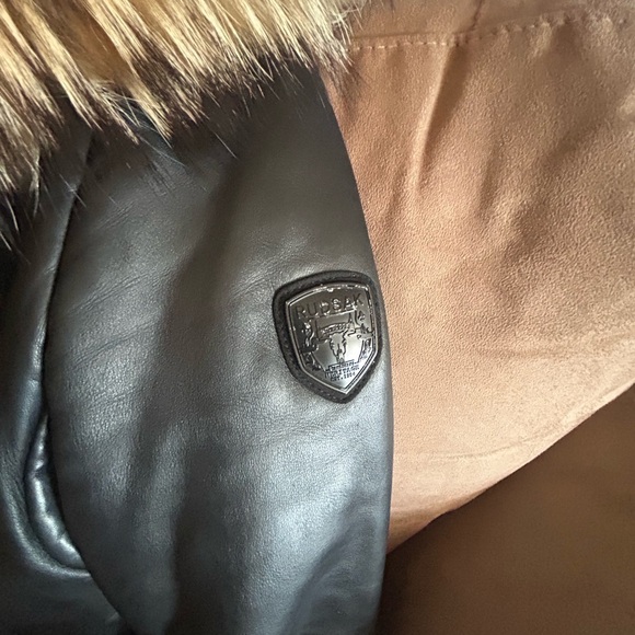Rudsak leather jacket. Real fur trim - Picture 3 of 4